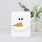 Snowman Face Postkarte (Stehend Vorderseite)