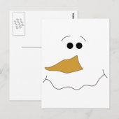 Snowman Face Postkarte (Vorne/Hinten)