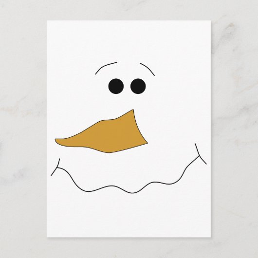 Snowman Face Postkarte (Vorderseite)