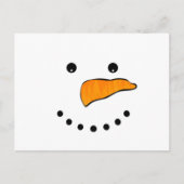 Snowman Face Postkarte (Vorderseite)