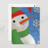 Snowman Face Postkarte (Vorne/Hinten)