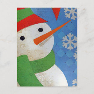 Snowman Face Postkarte