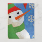 Snowman Face Postkarte (Vorderseite)