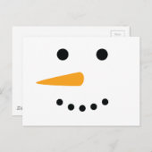 Snowman Face Postkarte (Vorne/Hinten)