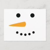 Snowman Face Postkarte (Vorderseite)