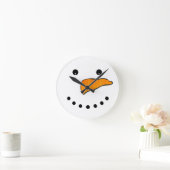 Snowman Face Runde Wanduhr (Zuhause)