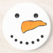 Snowman Face Sandstein Untersetzer (Vorne)