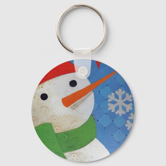 Snowman Face Schlüsselanhänger (Vorderseite)