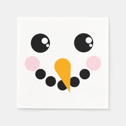 Snowman Face Serviette (Vorderseite)