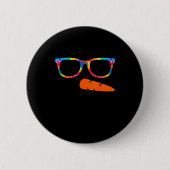 Snowman Face Shirt Womens Eyelashes Gle Tie Dye Ch Button (Vorderseite)