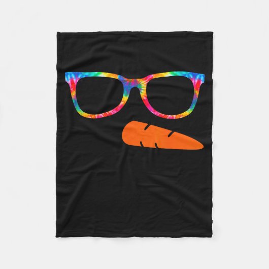 Snowman Face Shirt Womens Eyelashes Gle Tie Dye Ch Fleecedecke (Vorderseite)