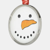Snowman Face Silbernes Ornament (Links)