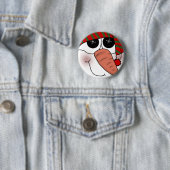 Snowman Face Snowflake Sparkle Button (Beispiel)