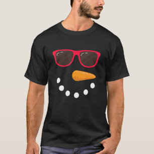 Snowman Face Sonnenbrille Snowman Kostüm 2 T-Shirt