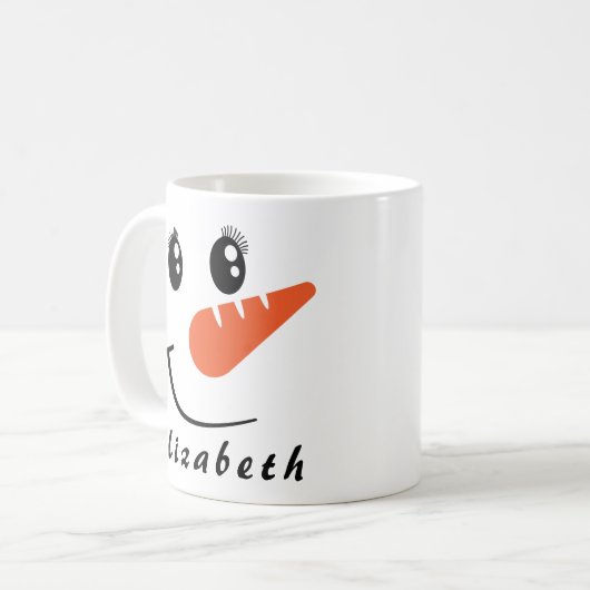 Snowman Face Tasse (Vorderseite Links)