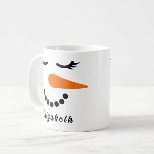 Snowman Face Tasse | Individuelle Tasse (Vorderseite Links)