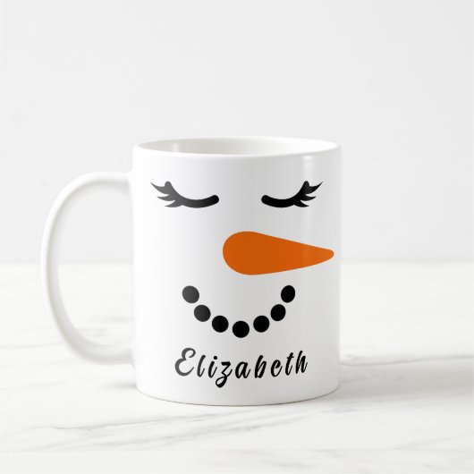 Snowman Face Tasse | Individuelle Tasse (Links)