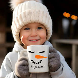 Snowman Face Tasse   Individuelle Tasse