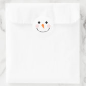 Snowman Face Umschlag Aufkleber Round Sticker (Tasche)