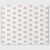 Snowman Face Wrapping Paper Geschenkpapier (Flach)
