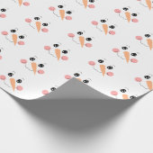 Snowman Face Wrapping Paper Geschenkpapier (Ecke)