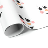 Snowman Face Wrapping Paper | Niedlicher Winter Geschenkpapier (Rolleneckpunkt)