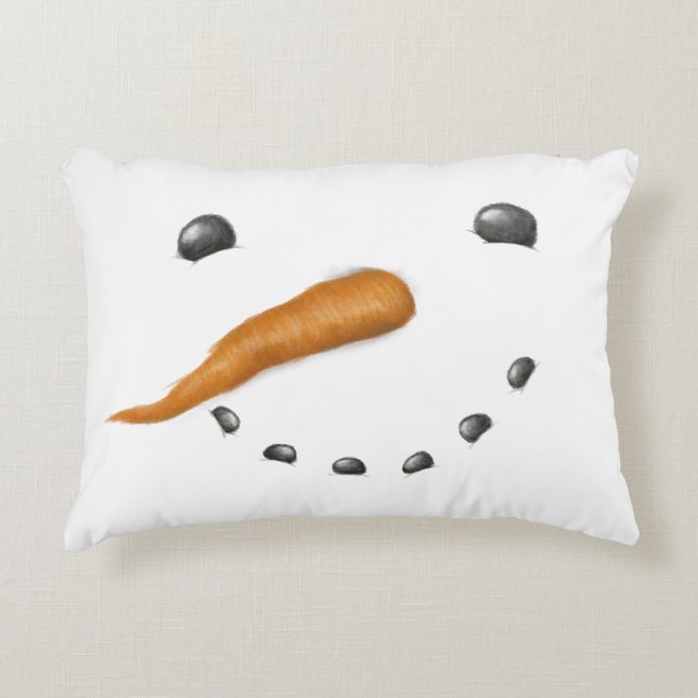 SNOWMAN FACE ZIERKISSEN (Vorderseite)