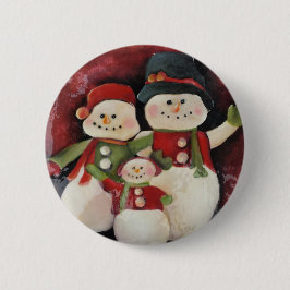 Snowman-Familie - Button