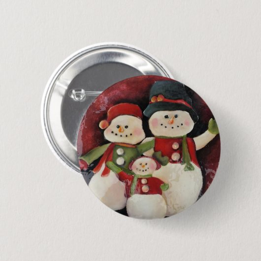Snowman-Familie - Button (Vorne & Hinten)