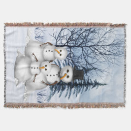 Snowman-Familie Decke