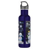 Snowman-Familie Edelstahlflasche (Rückseite)