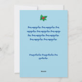 Snowman-Familie lächeln Feiertagskarte (Rückseite)