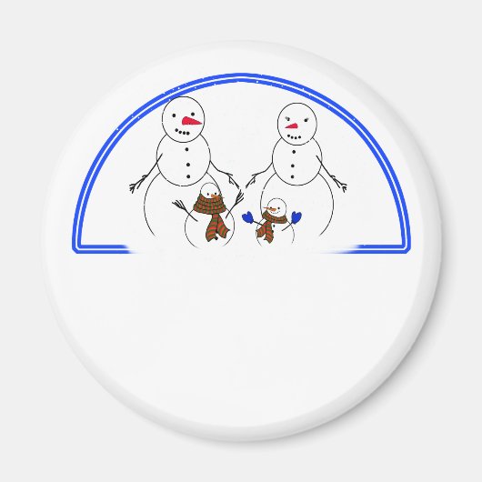 Snowman-Familie Magnet (Vorne)