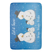Snowman-Familie mit Zitat Badematte (Vorderseite Vertikal)