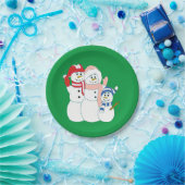 Snowman-Familie Pappteller (Party)
