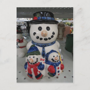 Snowman-Familie Postkarte