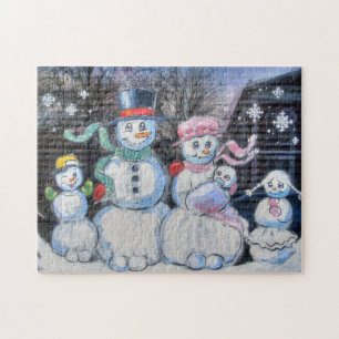 Snowman-Familie Puzzle