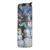 Snowman-Familie Thermosbecher (Nach links gedreht)