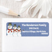 Snowman Familienweihnachtliche Rücksendeadressen-A (Insitu)