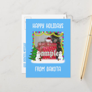 Snowman Family Christmas Foto Frame Feiertagspostkarte