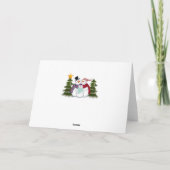 Snowman Family Greeting Card Feiertagskarte (Rückseite)