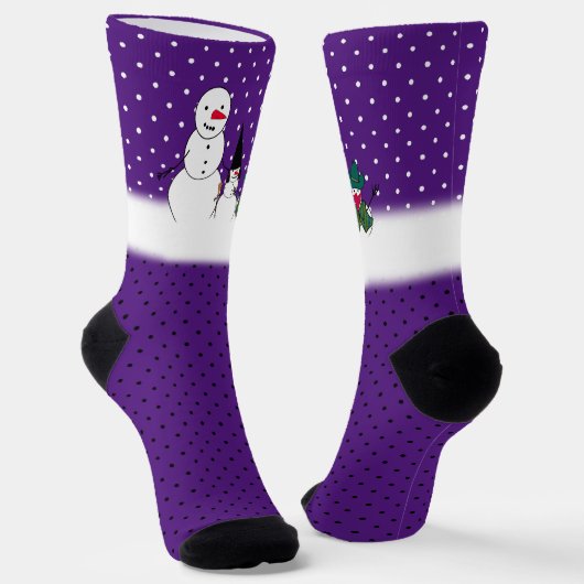 Snowman Family Halloween Socken (Gewinkelt)