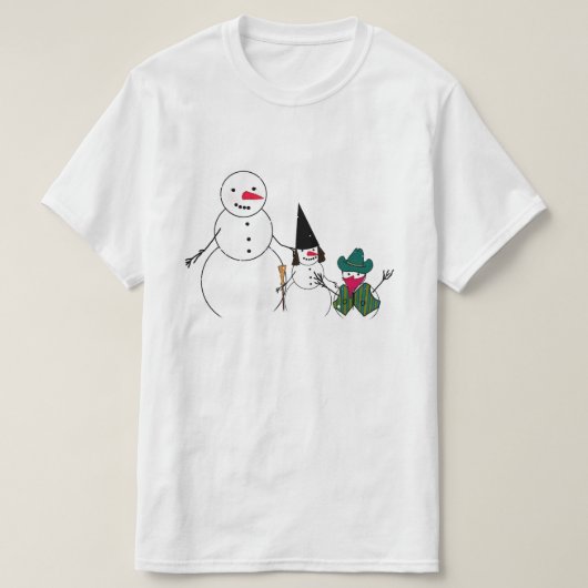 Snowman Family Halloween T-Shirt (Design vorne)