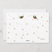 Snowman Family Holiday Greeting Card Feiertagskarte (Rückseite)