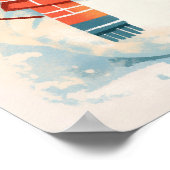 Snowman Family in Cozy Winter Poster (Ecke)