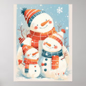 Snowman Family in Cozy Winter Poster (Vorne)