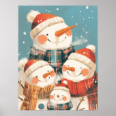 Snowman Family in Cozy Winter Poster (Vorne)