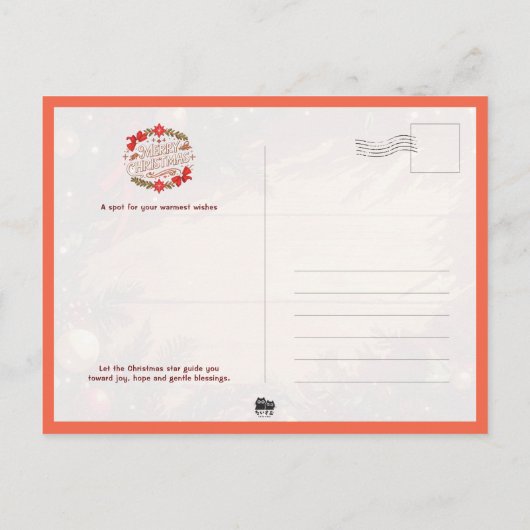 Snowman Family in Cozy Winter Postkarte (Rückseite)