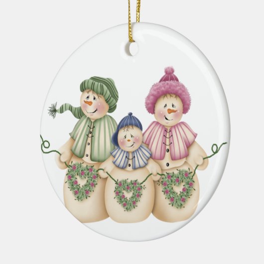 Snowman Family Keepake Ornament (Links)