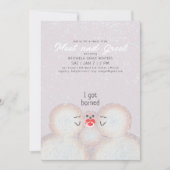 Snowman Family New Birth Shower Einladung (Vorderseite)